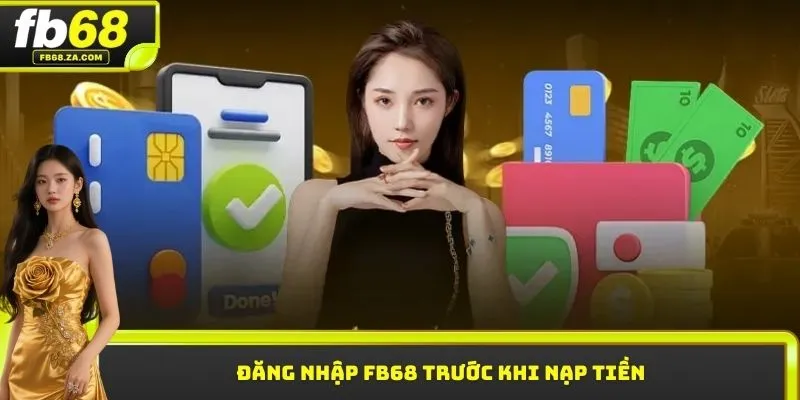 Đăng nhập FB68 trước khi nạp tiền